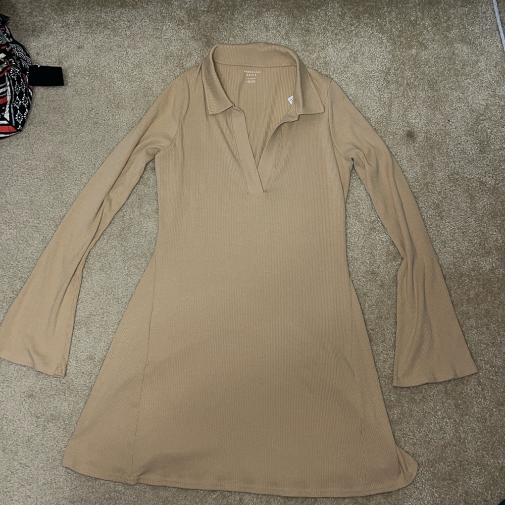 tan american eagle dress